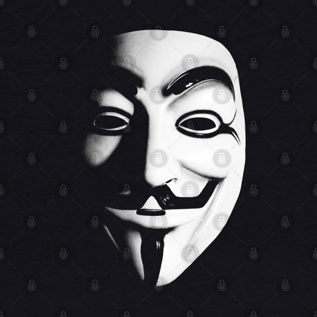 Fawkes Mask (b&w) by ianscott76